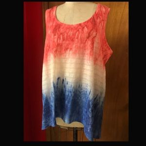 Red White Blue Tank Poly Unity World Wear XL